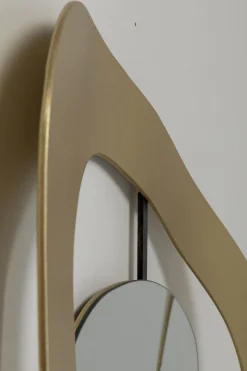 Lustra*KARE Design Lustro ścienne Ze Złotą Ramą Stalową 57x105 Cm