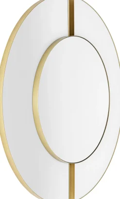 Lustra*KARE Design Lustro ścienne Ze Złotą Stalową Ramą Ø100 Cm