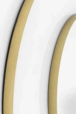 Lustra*KARE Design Lustro ścienne Ze Złotą Stalową Ramą Ø100 Cm