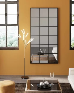 Lustra*KARE Design Lustro Czarne Duże Rama Stalowa Loft 90x180 Cm