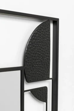 Lustra*KARE Design Lustro Czarne Rama Stalowa Loft 70x110 Cm