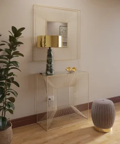 Lustra*KARE Design Lustro Dimension 91x91 Cm Szampańskie