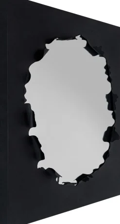 Lustra*KARE Design Lustro Do Salonu Czarne Stalowe Efekt Eksplozji 90x90 Cm