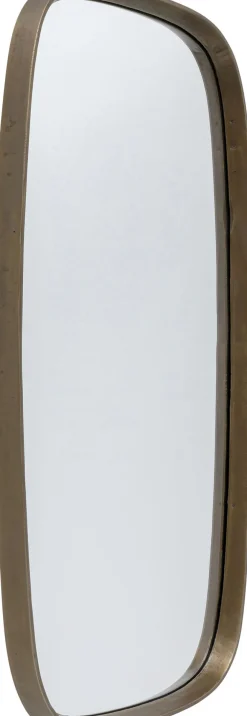 Lustra*KARE Design Lustro Loft Rama Aluminiowa 58x122 Cm Wykończenie Mosiężne