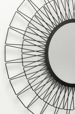 Lustra*KARE Design Lustro Okrągłe Rama Czarna Stalowa Ø65 Cm
