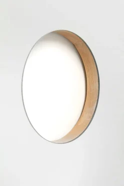 Lustra*KARE Design Lustro Okrągłe Wiszące Rama Dębowa Ø100 Cm