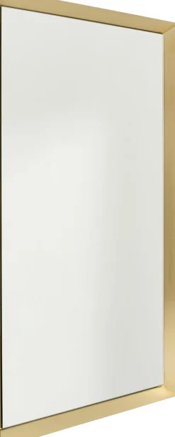 Lustra*KARE Design Lustro Prostokątne Rama Złota Stalowa 80x120 Cm