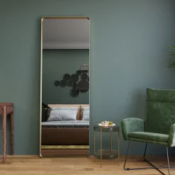 Lustra*KARE Design Lustro Stojące Curve Rectangular 200x70 Cm Miedziane