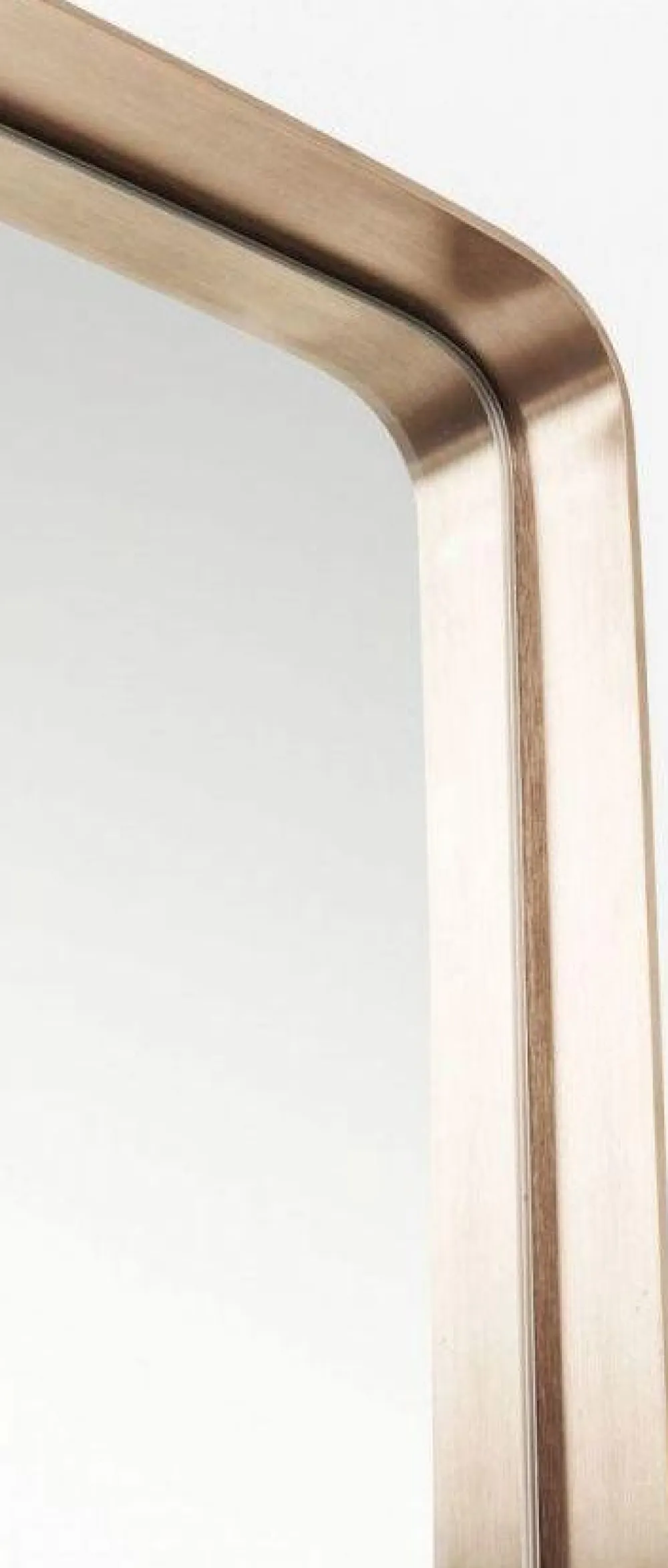 Lustra*KARE Design Lustro Stojące Curve Rectangular 200x70 Cm Miedziane