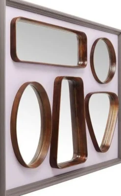 Lustra*KARE Design Lustro Wiszące Art Shapes 170x130 Cm Różowe