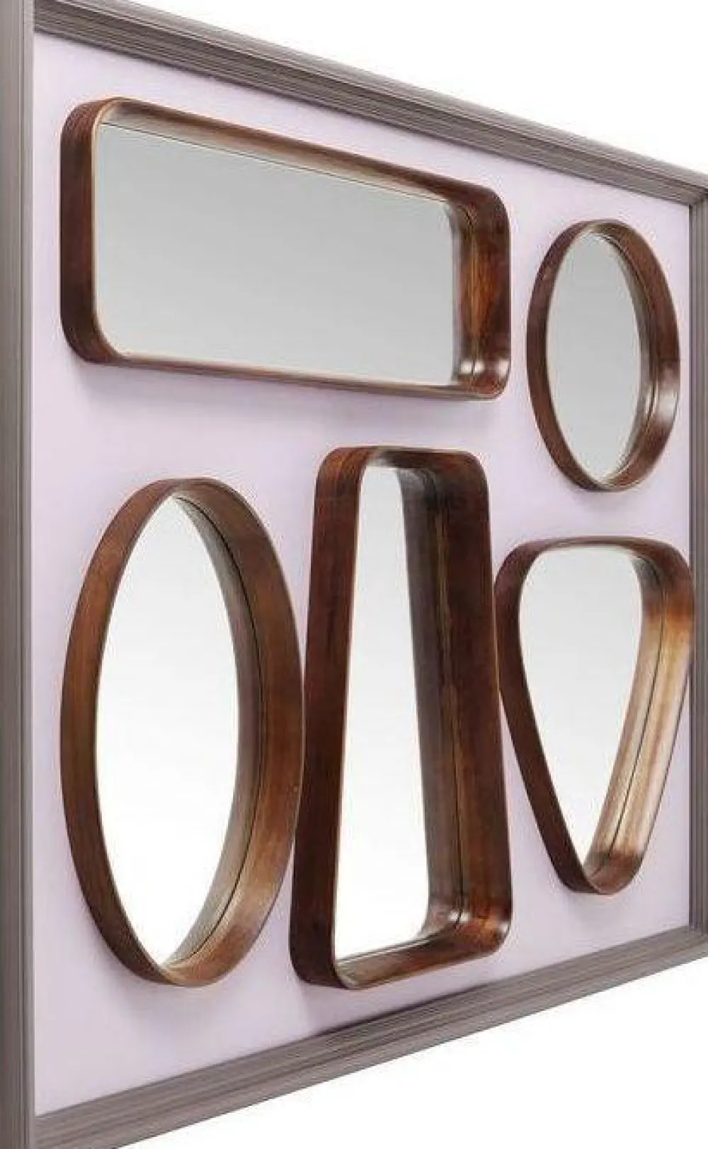 Lustra*KARE Design Lustro Wiszące Art Shapes 170x130 Cm Różowe