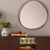 Lustra*KARE Design Lustro Wiszące Do Salonu Rama Czarna Ze Stali Ø80 Cm