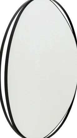 Lustra*KARE Design Lustro Wiszące Do Salonu Rama Czarna Ze Stali Ø80 Cm