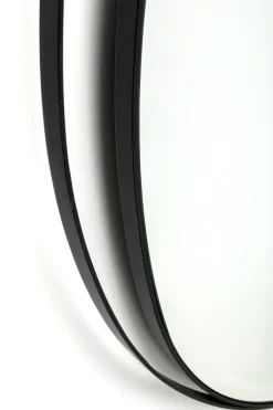 Lustra*KARE Design Lustro Wiszące Do Salonu Rama Czarna Ze Stali Ø80 Cm