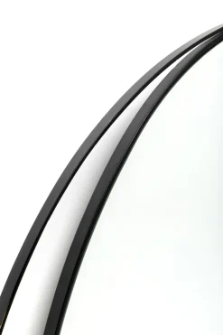 Lustra*KARE Design Lustro Wiszące Do Salonu Rama Czarna Ze Stali Ø80 Cm