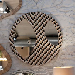 Lustra*KARE Design Lustro Wiszące Okrągłe MDF I żywica Epoksydowa Ø67 Cm