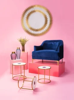 Lustra*KARE Design Lustro Wiszące Solare Gold Ø132 Cm Złote
