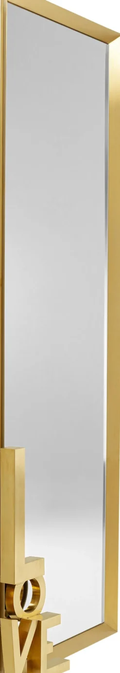 Lustra*KARE Design Lustro Wiszące Złote Napis Love 70x200 Cm