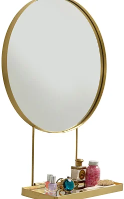 Lustra*KARE Design Lustro Wiszące Z Półką Art ∅60 Cm Złote