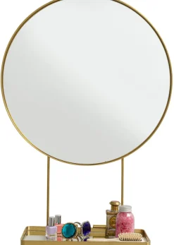 Lustra*KARE Design Lustro Wiszące Z Półką Art ∅60 Cm Złote