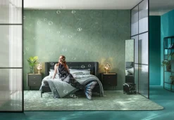 Lustra*KARE Design Lustro Z Czarną Ramą 46x180 Cm Podstawa Z Marmuru