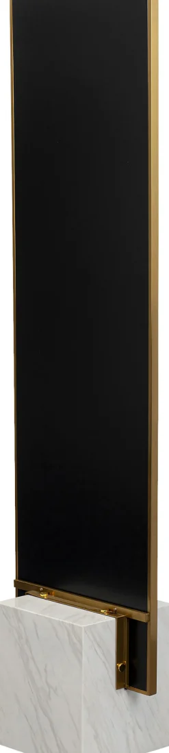 Lustra*KARE Design Lustro Ze Złotą Ramą 46x180 Cm Podstawa Z Marmuru Biała