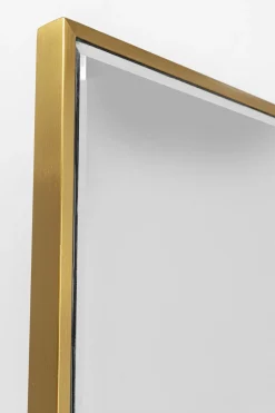 Lustra*KARE Design Lustro Ze Złotą Ramą 46x180 Cm Podstawa Z Marmuru Biała