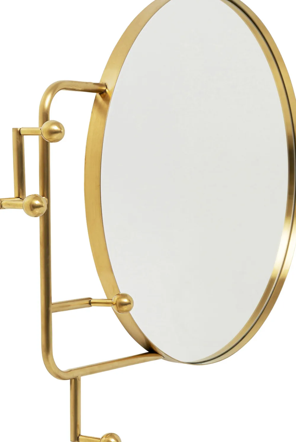 Lustra*KARE Design Lustro Z Wieszakami Okrągłe Złote Ø65 Cm