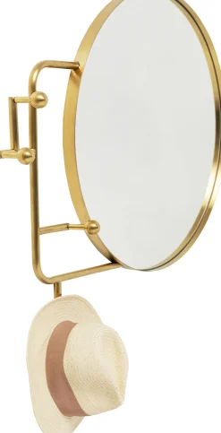 Lustra*KARE Design Lustro Z Wieszakami Okrągłe Złote Ø65 Cm