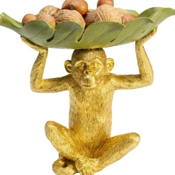Zastawa Stołowa|Misy*KARE Design Misa Dekoracyjna Banana Leaf 24x22 Cm Zielono-złota