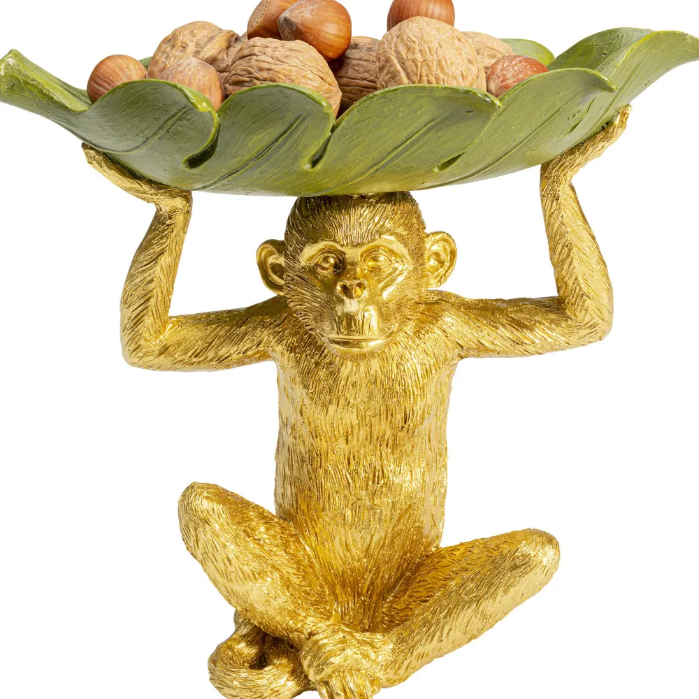 Zastawa Stołowa|Misy*KARE Design Misa Dekoracyjna Banana Leaf 24x22 Cm Zielono-złota