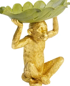 Zastawa Stołowa|Misy*KARE Design Misa Dekoracyjna Banana Leaf 24x22 Cm Zielono-złota