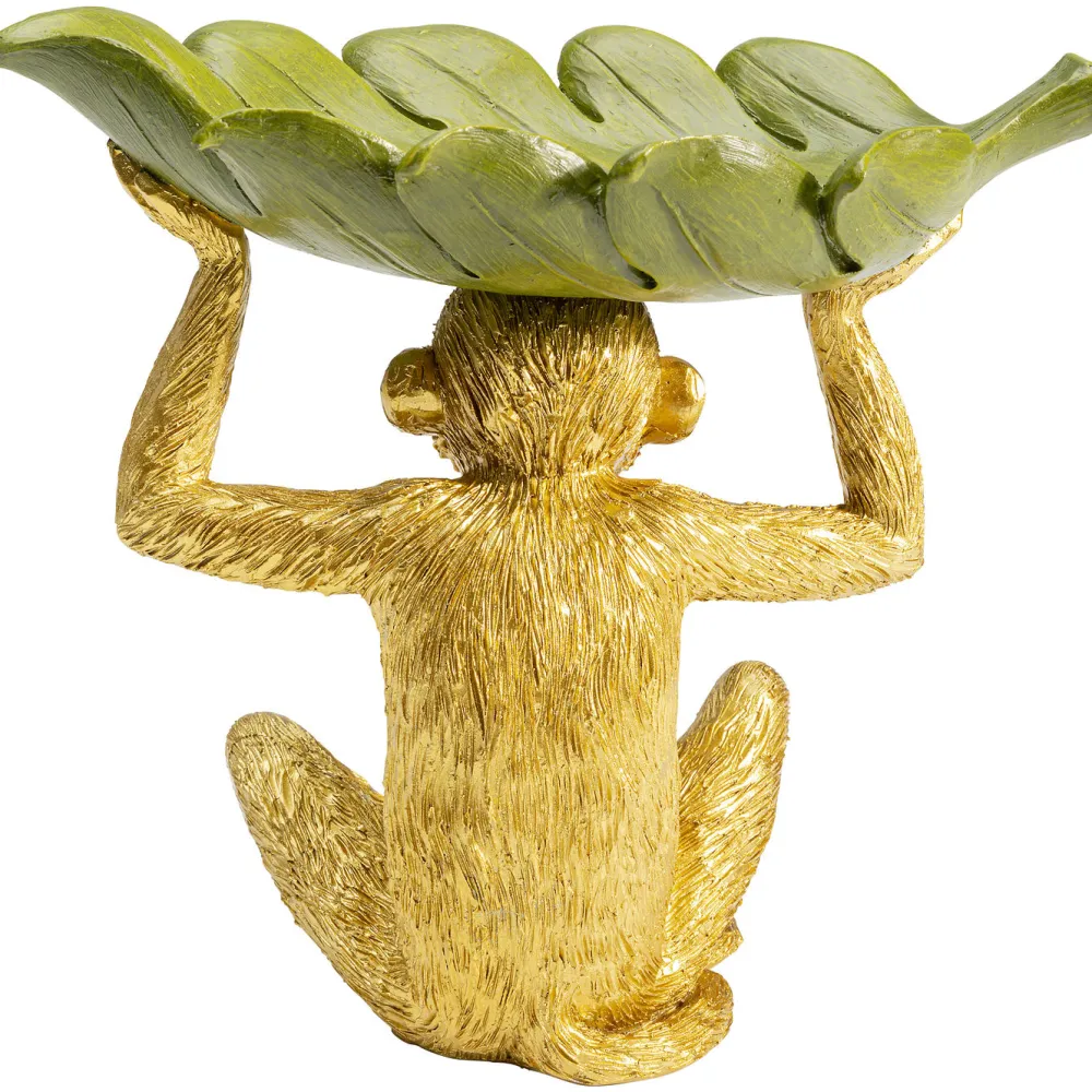 Zastawa Stołowa|Misy*KARE Design Misa Dekoracyjna Banana Leaf 24x22 Cm Zielono-złota
