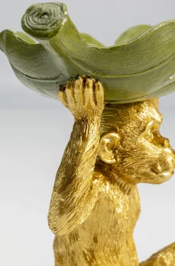 Zastawa Stołowa|Misy*KARE Design Misa Dekoracyjna Banana Leaf 24x22 Cm Zielono-złota