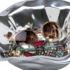 Zastawa Stołowa|Misy*KARE Design Misa Dekoracyjna Jade 32x30 Cm Aluminium Srebrna
