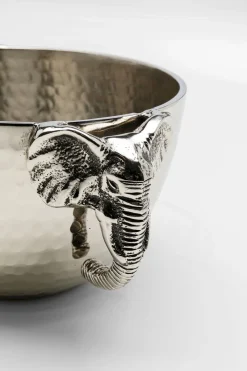 Zastawa Stołowa|Misy*KARE Design Misa Dekoracyjna Srebrna Z Aluminium Uchwyty Z Motywem Słonia 23x18 Cm
