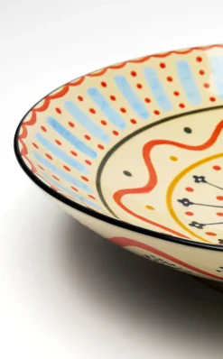 Zastawa Stołowa|Misy*KARE Design Misa Dekoracyjna Z Ceramiki Boho Kolorowe Wzory Ø33 Cm