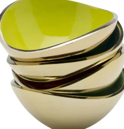 Zastawa Stołowa|Naczynia Do Przekąsek*KARE Design Miseczki Do Przekąsek Kolorowe Gładkie Z Aluminium Ręczne Wykonanie 4-set 250 Ml