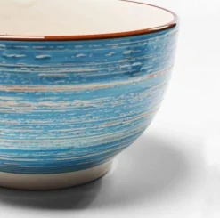 Zastawa Stołowa|Miseczki*KARE Design Miska Swirl Ø14x8 Cm Niebieska