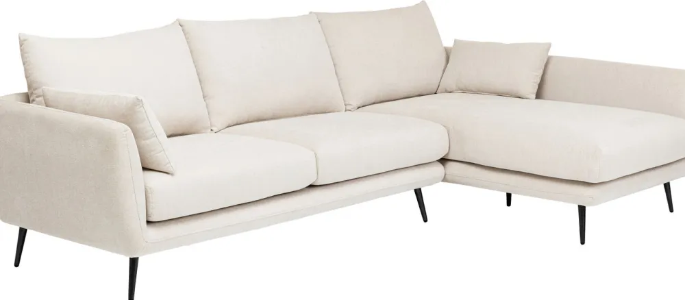 Narożniki*KARE Design Narożnik Amalfi 275x159 Cm Kremowy Prawy