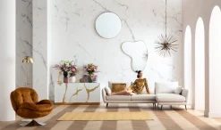 Narożniki*KARE Design Narożnik Amalfi 275x159 Cm Kremowy Prawy