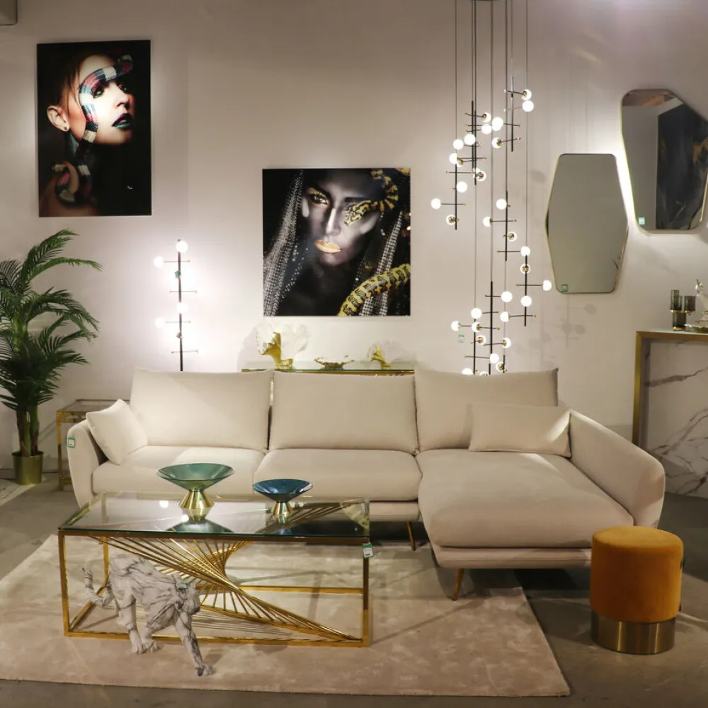 Narożniki*KARE Design Narożnik Amalfi 275x159 Cm Kremowy Prawy