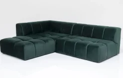 Narożniki*KARE Design Narożnik Belami 265x210 Cm Ciemnozielony Lewy