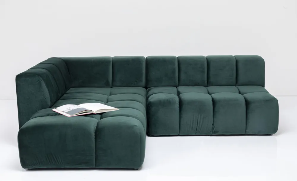 Narożniki*KARE Design Narożnik Belami 265x210 Cm Ciemnozielony Lewy