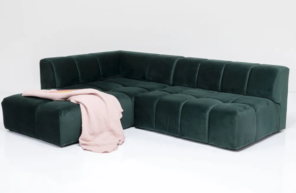 Narożniki*KARE Design Narożnik Belami 265x210 Cm Ciemnozielony Lewy
