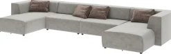 Narożniki*KARE Design Narożnik Duży Do Salonu Modułowy W Kształcie U 434x182 Cm Szary