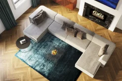Narożniki*KARE Design Narożnik Duży Do Salonu Modułowy W Kształcie U 434x182 Cm Szary