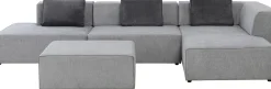 Narożniki*KARE Design Narożnik Duży Modułowy Szary 357x182 Cm Prawy
