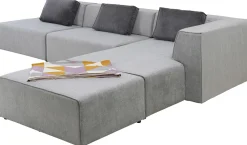 Narożniki*KARE Design Narożnik Duży Modułowy Szary 357x182 Cm Prawy