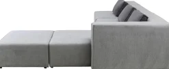 Narożniki*KARE Design Narożnik Duży Modułowy Szary 357x182 Cm Prawy